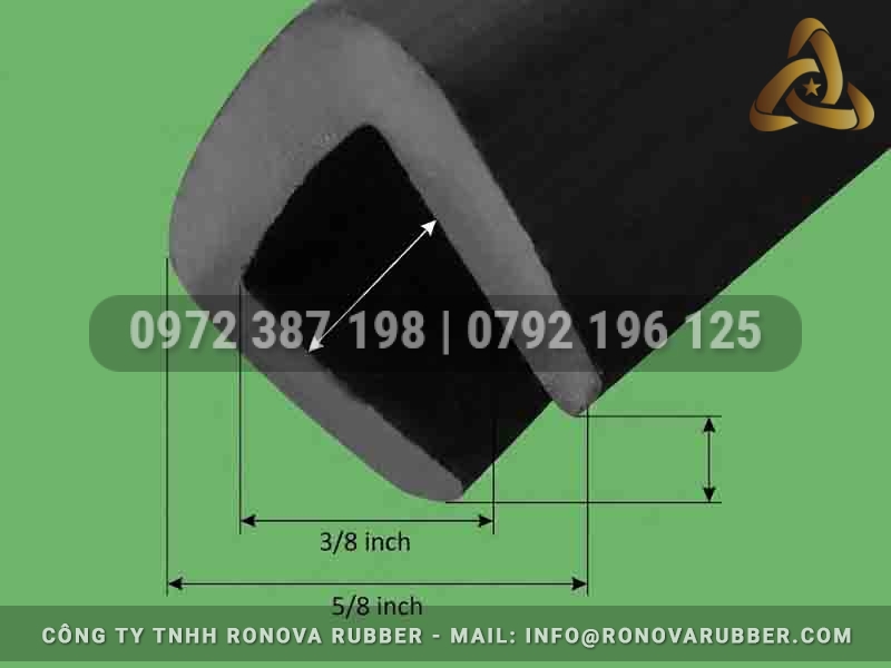 Phân phối ron cao su chữ U chèn cửa toàn quốc tại Cao Su Ronova